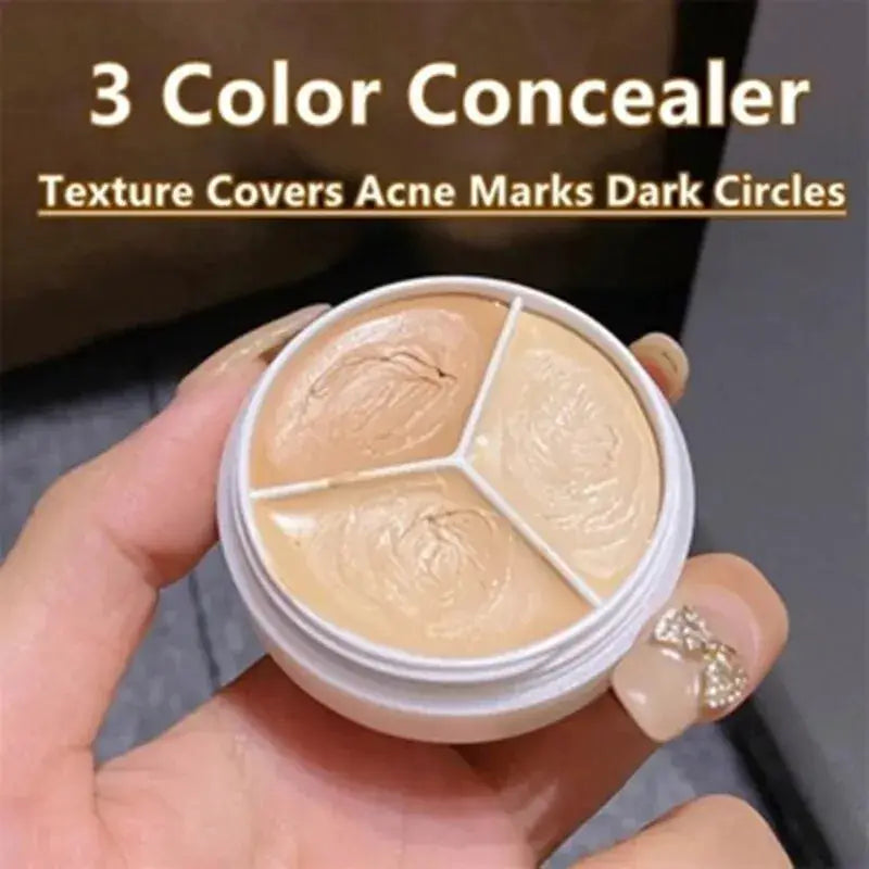 MAFFICK Three Color Concealer Palette For Dark Circles Blemishes And Eye Bags Professional Grade Coverage