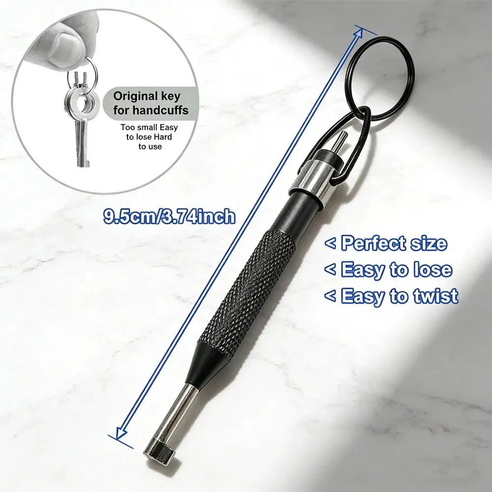 AK 01B Rotating Handcuff Key Stainless Steel And Aluminum Alloy With Key Ring Fits All Standard Series Police Handcuffs