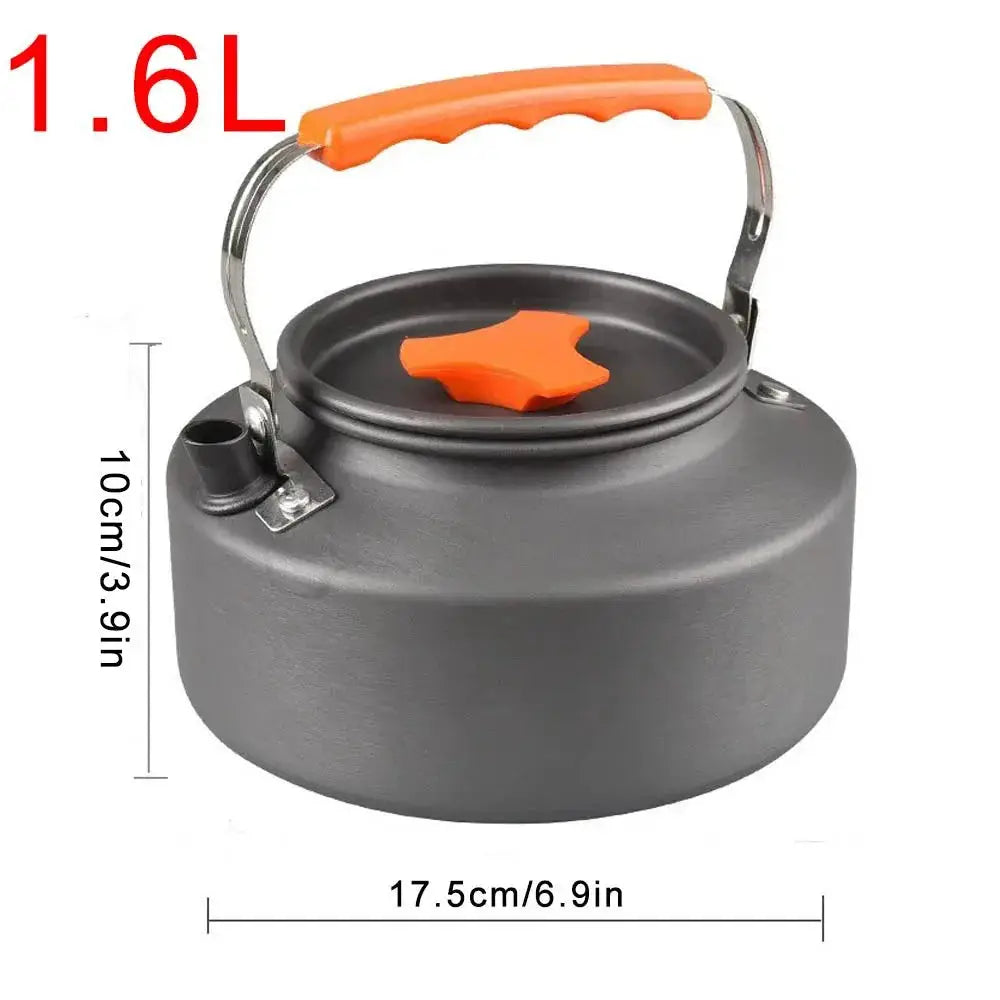 Lightweight Aluminium Alloy Camping Water Kettle Teapot For Outdoor Cooking Travel Hiking Picnics Tableware
