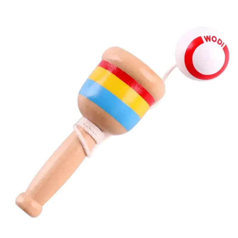 Montessori Wooden Skill Cup and Throw Ball Set Educational Toy for Motor Skills and Cognitive Development
