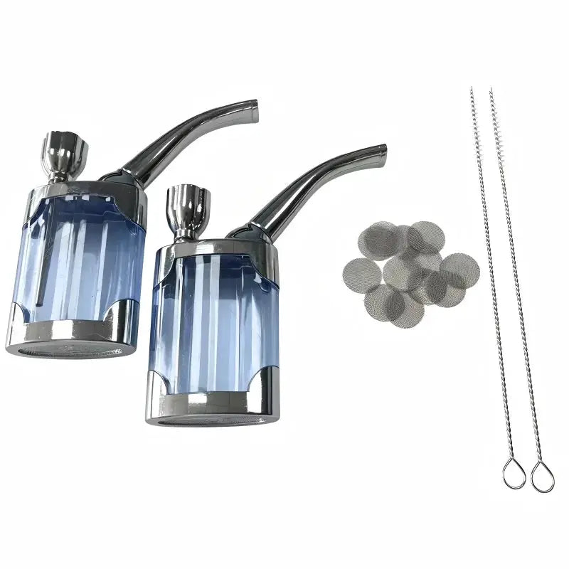 Complete Set Cleanable Acrylic Smoking Pipe With Microfilter System To Reduce Tar And Nicotine For Cleaner Smoke