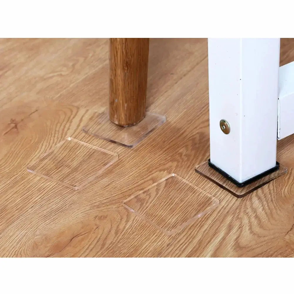 4pcs transparent silicone anti-vibration non-slip mats for furniture legs, Simples Market