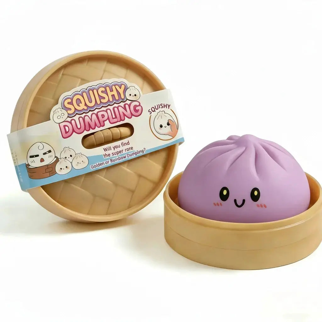 Glitter Dumpling Squishy With Box Sensory Squeeze Toy For Stress Relief Calming Fidget