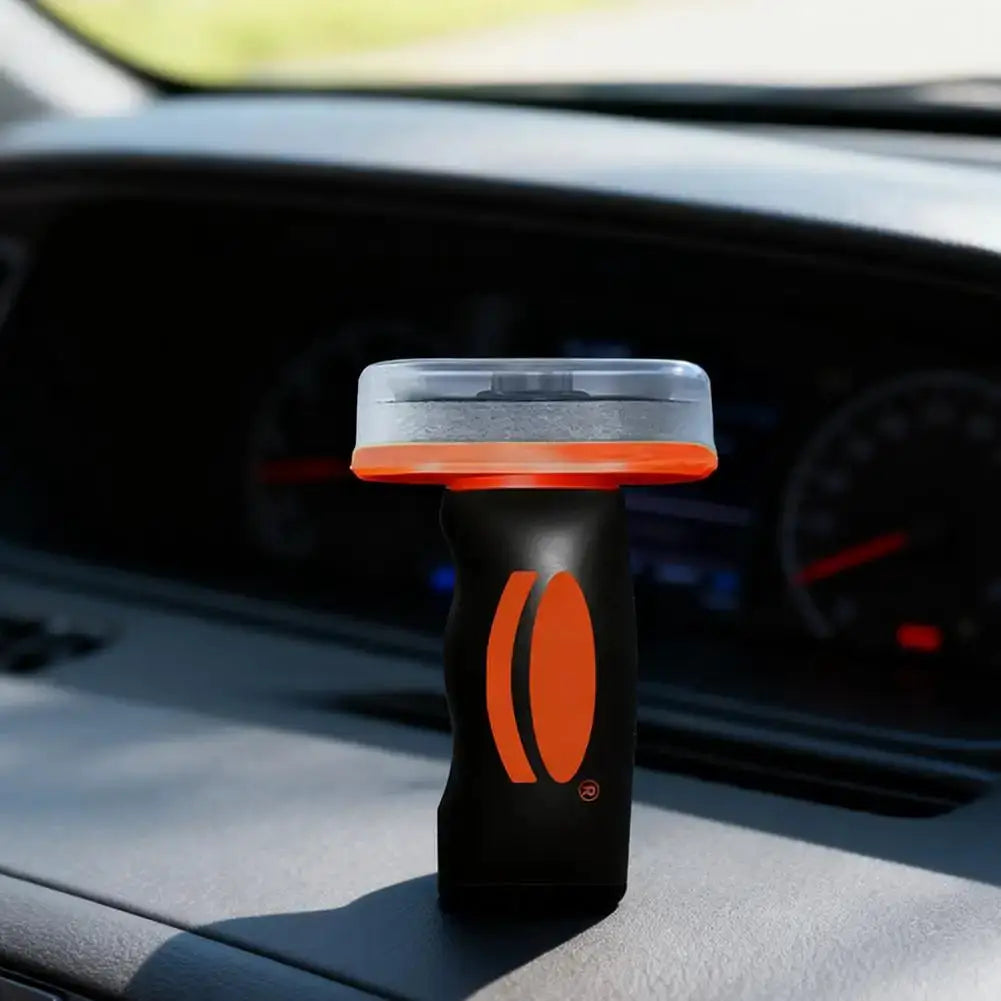 100g car windshield cleaner bottle with black body, orange logo, and clear cap