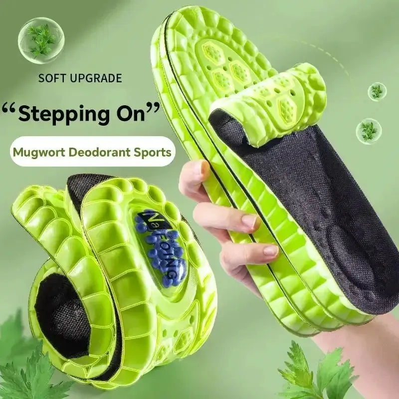 1 Pair 4D Cloud Sport Insoles For Shoes PU Air Cushion Sole Soft Shock Absorption Breathable Running Orthopedic Insoles
