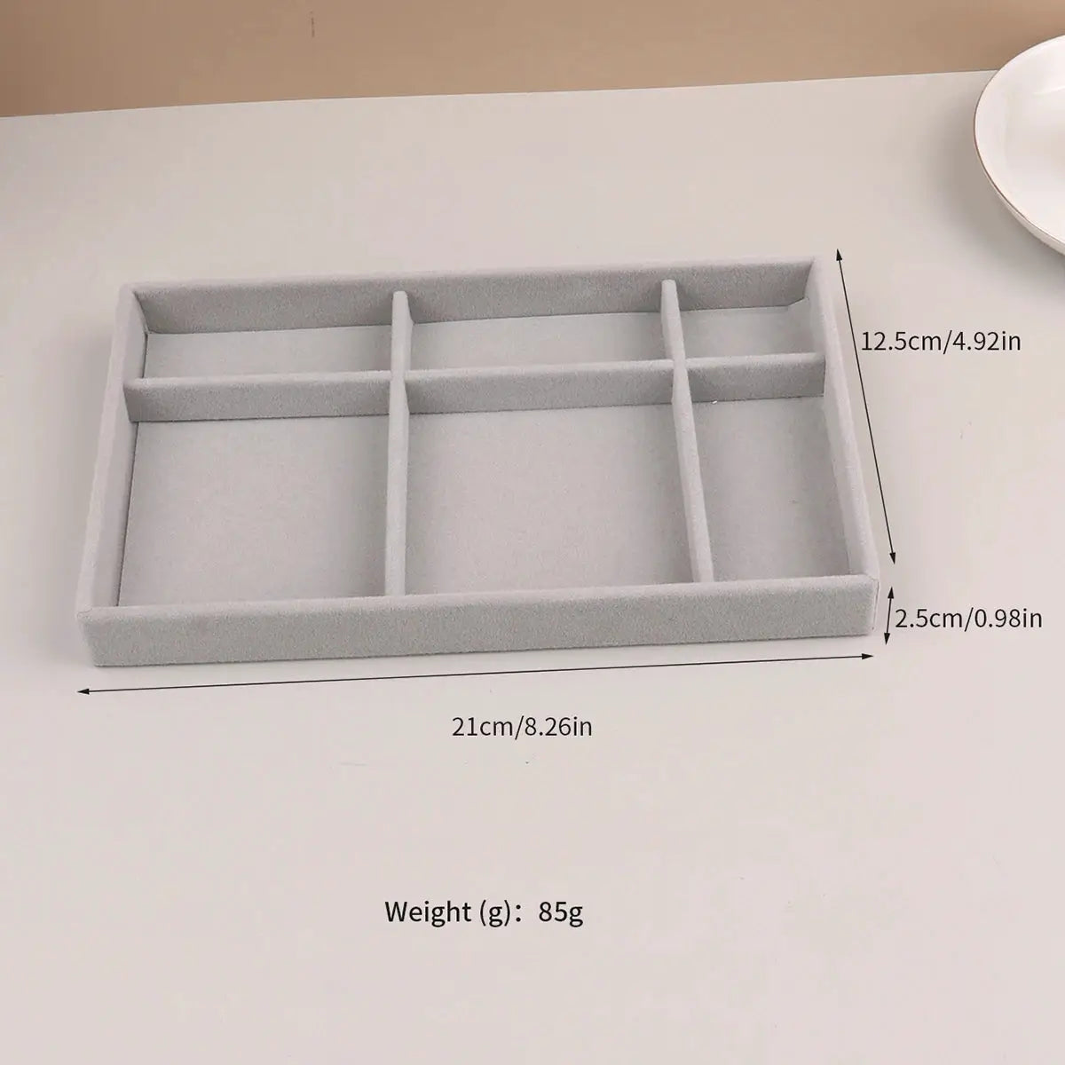Velvet Jewelry Display Stackable Organizer Box For Rings Earrings Necklaces Portable Case