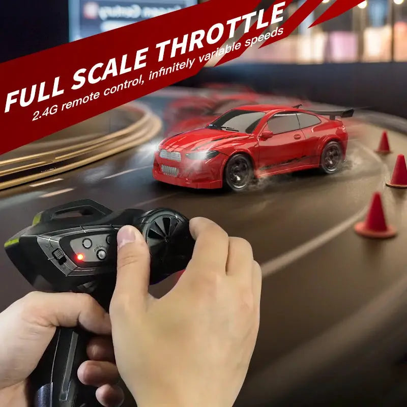 KF20 One Sixty Fourth Scale High Speed Drift RC Car 4WD With 2 Ghz Remote Control For Desktop Racing GTR Model Toy Gift