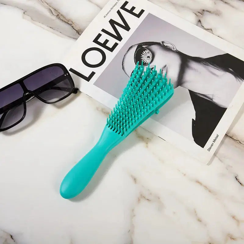 Detangling Hair Brush With Scalp Massage For Curly Hair Women Men Detangler Comb Salon Quality