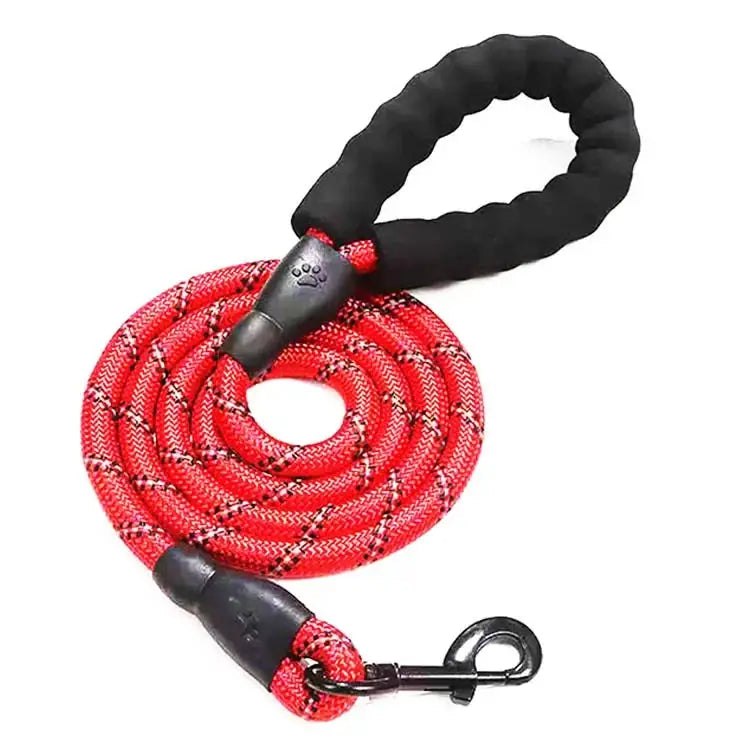 Strong Durable Reflective Nylon Dog Leash For Small Medium And Large Dogs Heavy Duty Tow Safe Walk