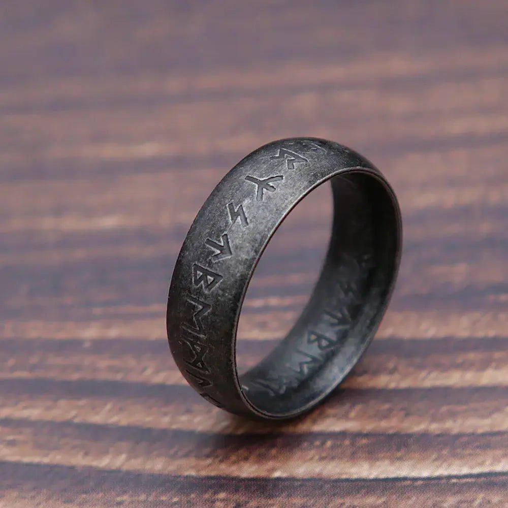 Fashion Retro Viking Rune Ring For Men And Women 316L Stainless Steel Odin Letter Ring Amulet Jewelry Gift Wholesale - Simples Market