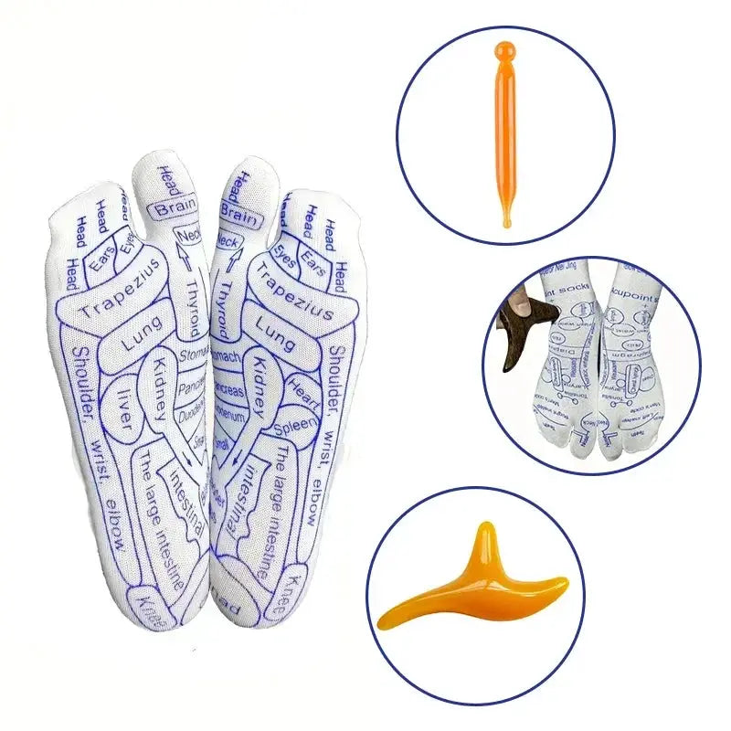 Acupressure Reflexology Socks Cotton Polyester Blend For Foot Massage And Physiotherapy Relief To Relieve Tired Feet
