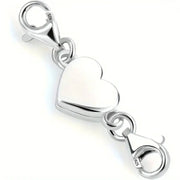 Heart Magnetic Jewelry Connector Clasp For Necklaces Magnetic Closure For Double Chain Designs