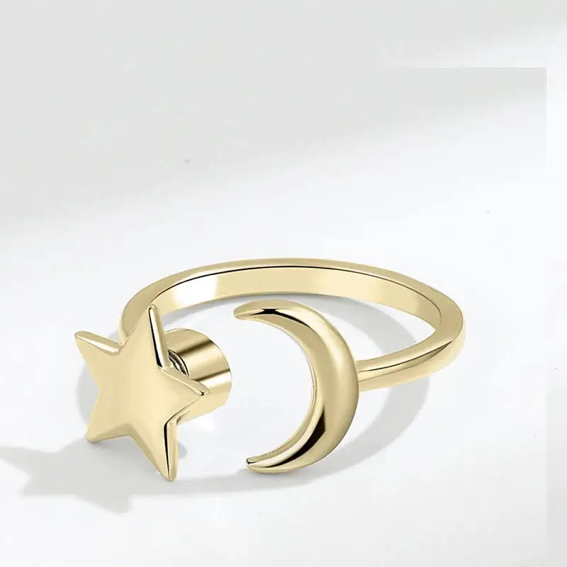 Stainless Steel Spinner Ring For Women Sunflower Motif Anti Stress Anxiety Fidget Jewelry Gift Dropshipping