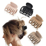 GlamGrip Small Hair Claw Clips For Women With Double Row Teeth For Secure Hold On Thin To Medium Hair