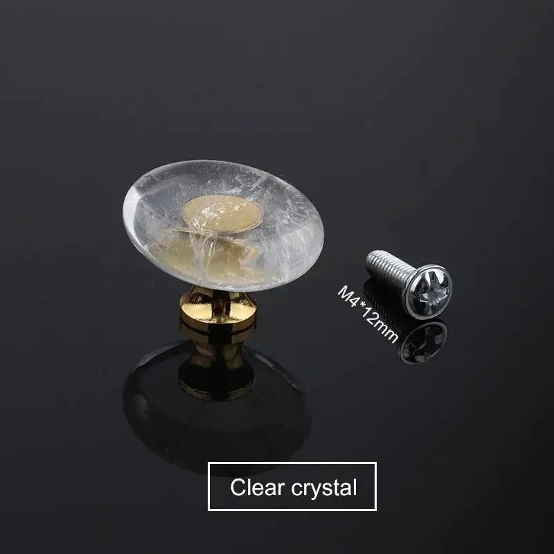 Light Luxury Natural Stone Crystal Aura Handle For Kitchen Cabinet Doors And Drawers And Jewelry Boxes