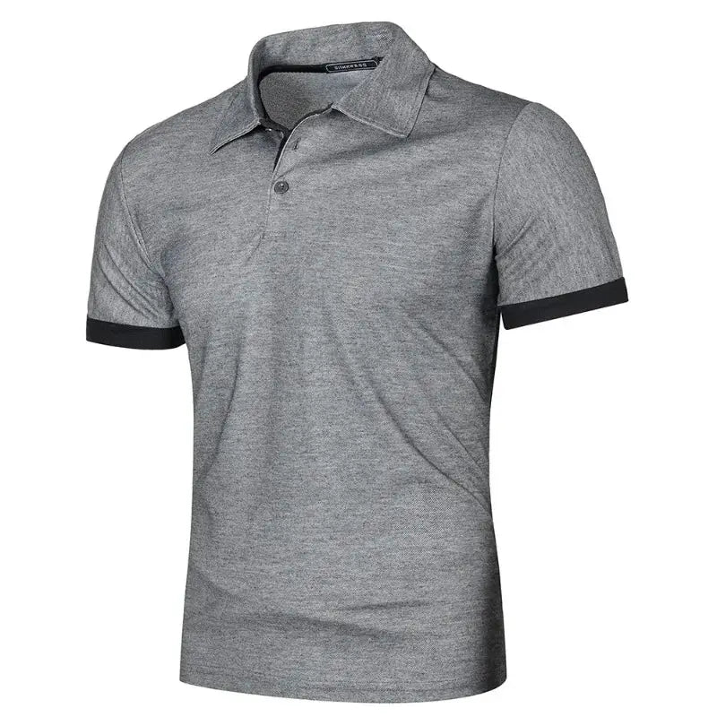 New Mens Short Sleeve Polo Shirt Solid Color Lightweight Lapel Tee For Summer Streetwear And Jogging