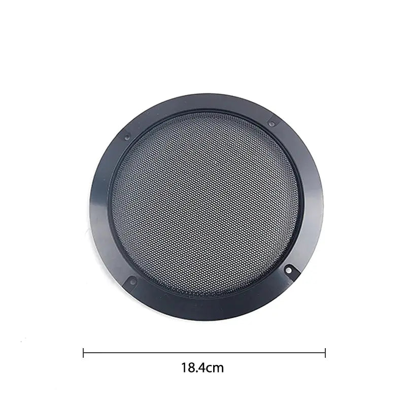 Simples Market round speaker grille, 18.4 cm mesh with plastic frame and metal wire for car or home speakers.
