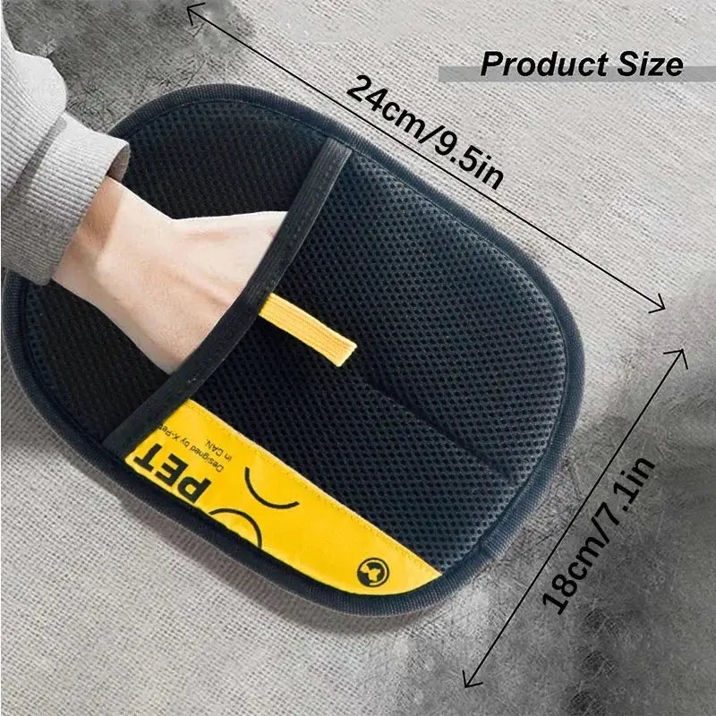 Electrostatic Pet Hair Removal Gloves For Cats And Dogs Reusable Washable Grooming Glove With 2 In 1 Lint Roller Brush