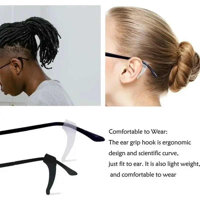 Silicone Ear Hooks For Glasses And Sunglasses Anti Slip Eyewear Holder Sleeve Bracket Fastener