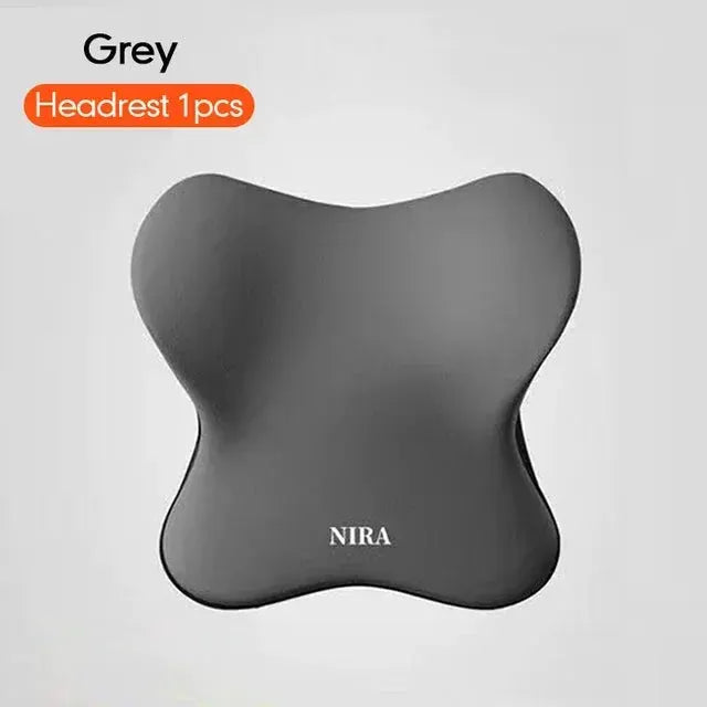 DriveEase Memory Foam Car Cushion Set Ergonomic Headrest And Lumbar Support For Enhanced Driving Comfort