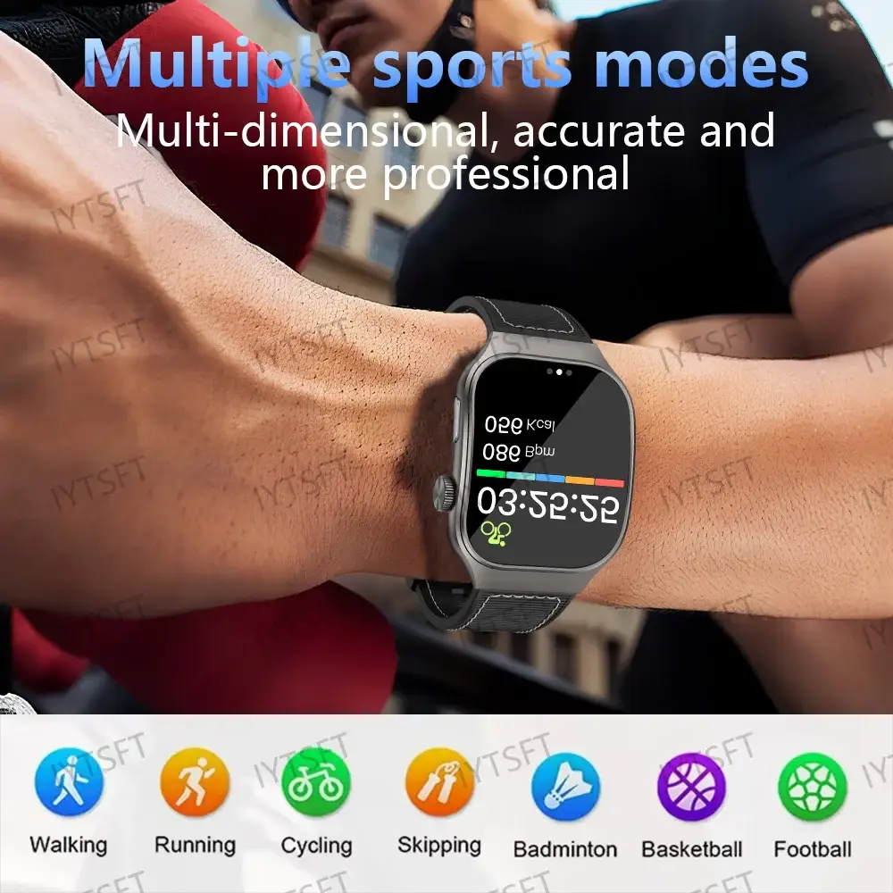LAXASFIT 2.01 Inch Curved Screen Smart Watch Bluetooth 5.3 HD Super AMOLED Display Multi Sports Modes