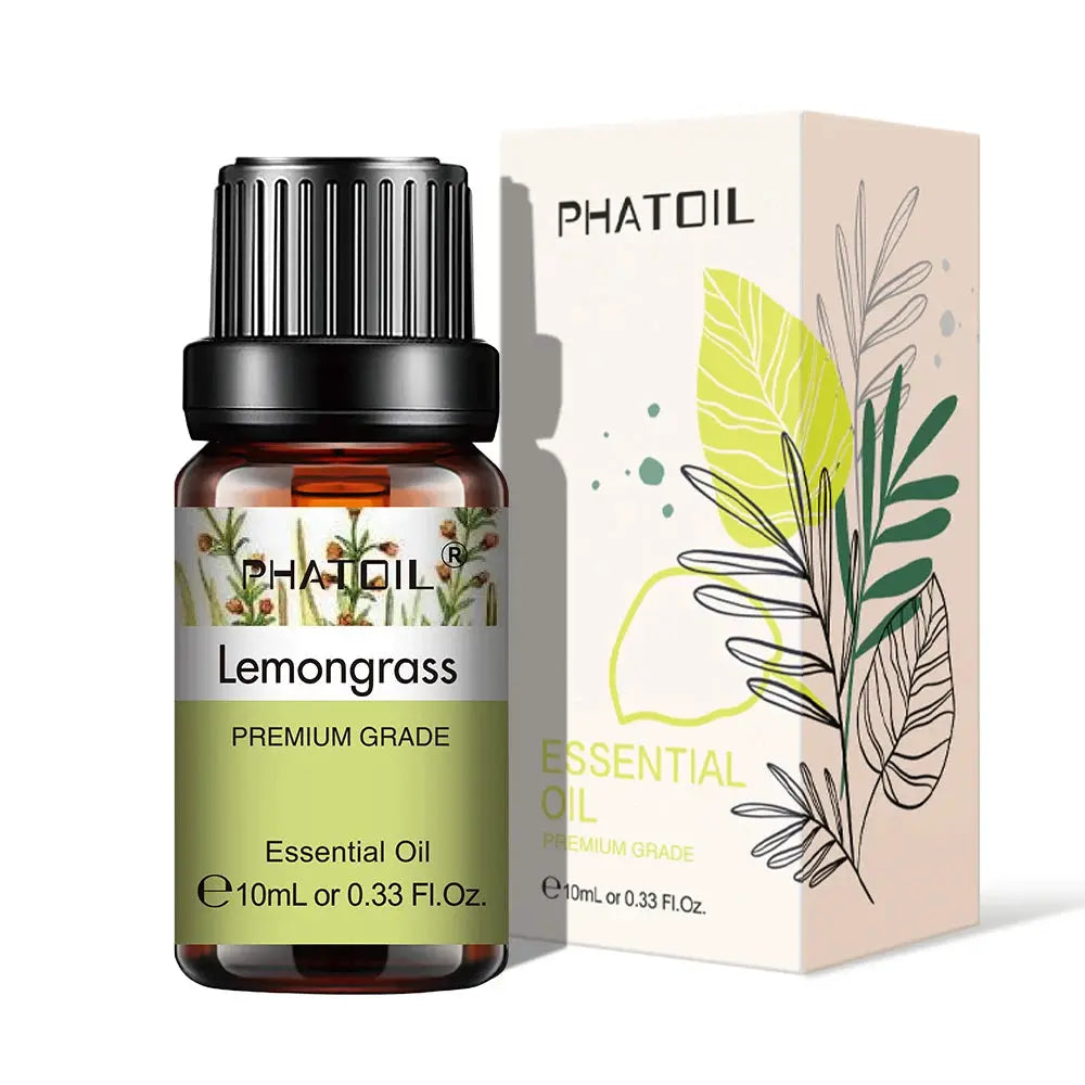 PHATOIL 10ml Natural Plant Essential Oil Eucalyptus Lavender Bergamot Vanilla Peppermint For Diffuser