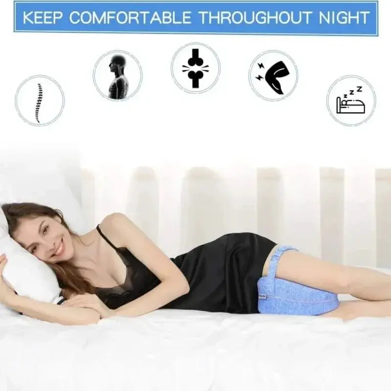 Memory Cotton Leg Pillow for Pregnancy and Side Sleepers Hollow Heart Shape Orthopedic Sciatica Relief Bed Sofa