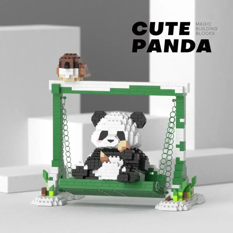Cute Panda Building Blocks DIY Educational Toy For Ages 14 And Up Ideal Christmas Halloween Thanksgiving Gift