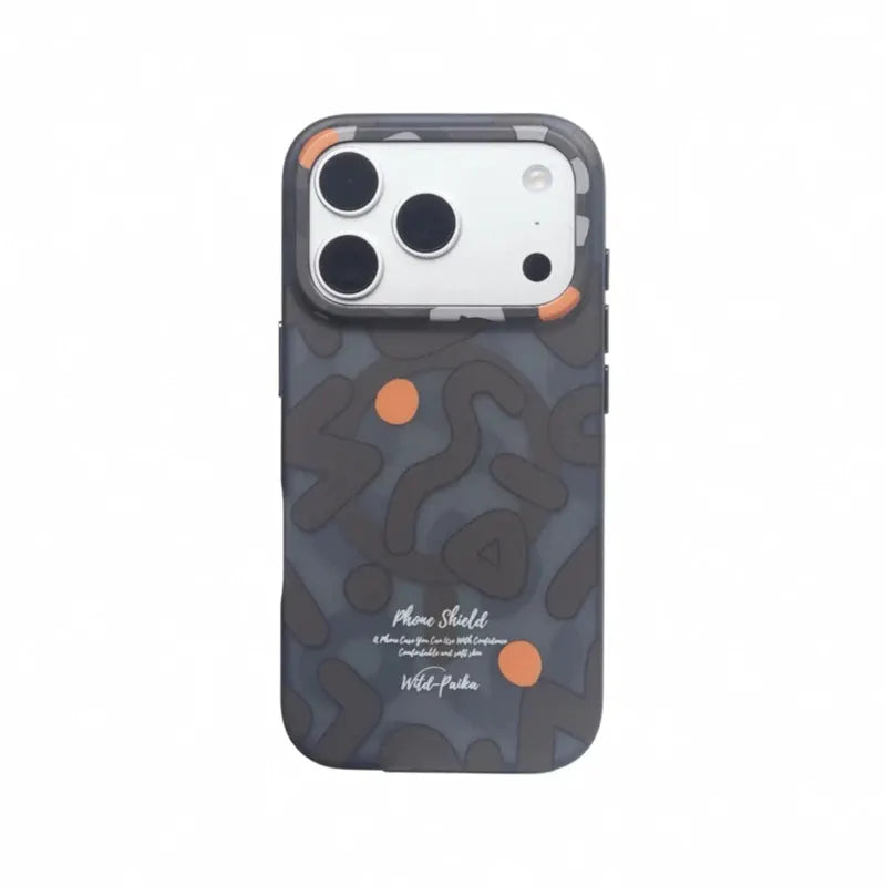 NovaShield Geometric Graffiti MagSafe Case For iPhone 13 14 15 16 17 Pro Max And Air Shockproof Hard Cover