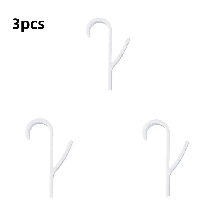 White towel hook set, 3pcs, Y-shaped bathroom shower holder hooks.