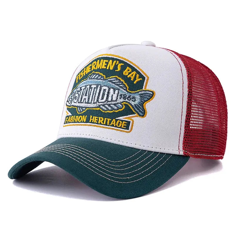 Hot Sale Unisex Fishing Cap Breathable Mesh Trucker Hat For Men Women Outdoor Snapback Cap