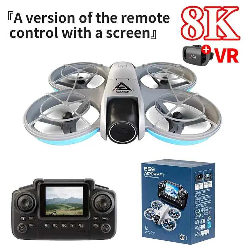 2026 New Mini RC Drone With 8K Camera WiFi FPV Obstacle Avoidance Remote Control Quadcopter For Kids Boys Girls Gift