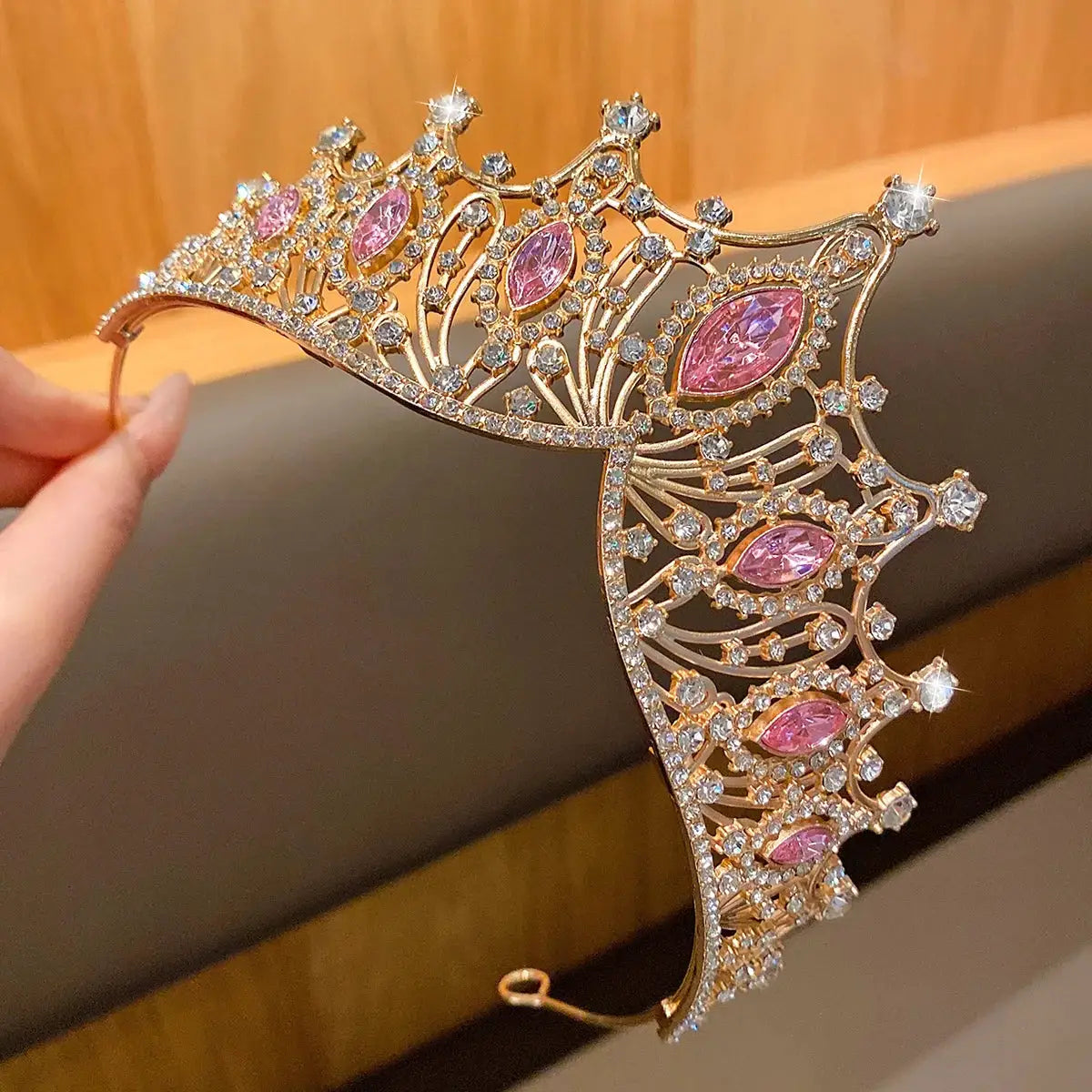 Large Crown Headband Fashion Hair Accessory For Performances And Birthdays For Adults Elegant Temperament Style