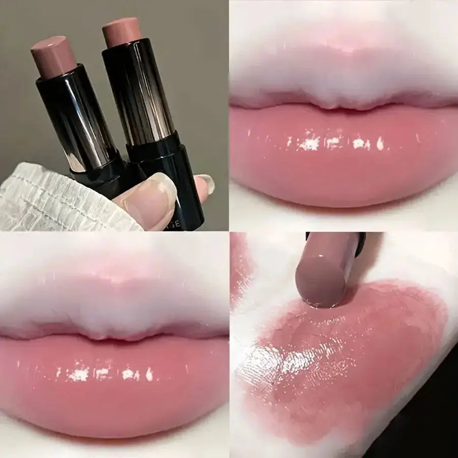 LuxeLips Red Brown Waterproof Lipstick Hydrating Long Lasting Color With Mirror Gloss Finish