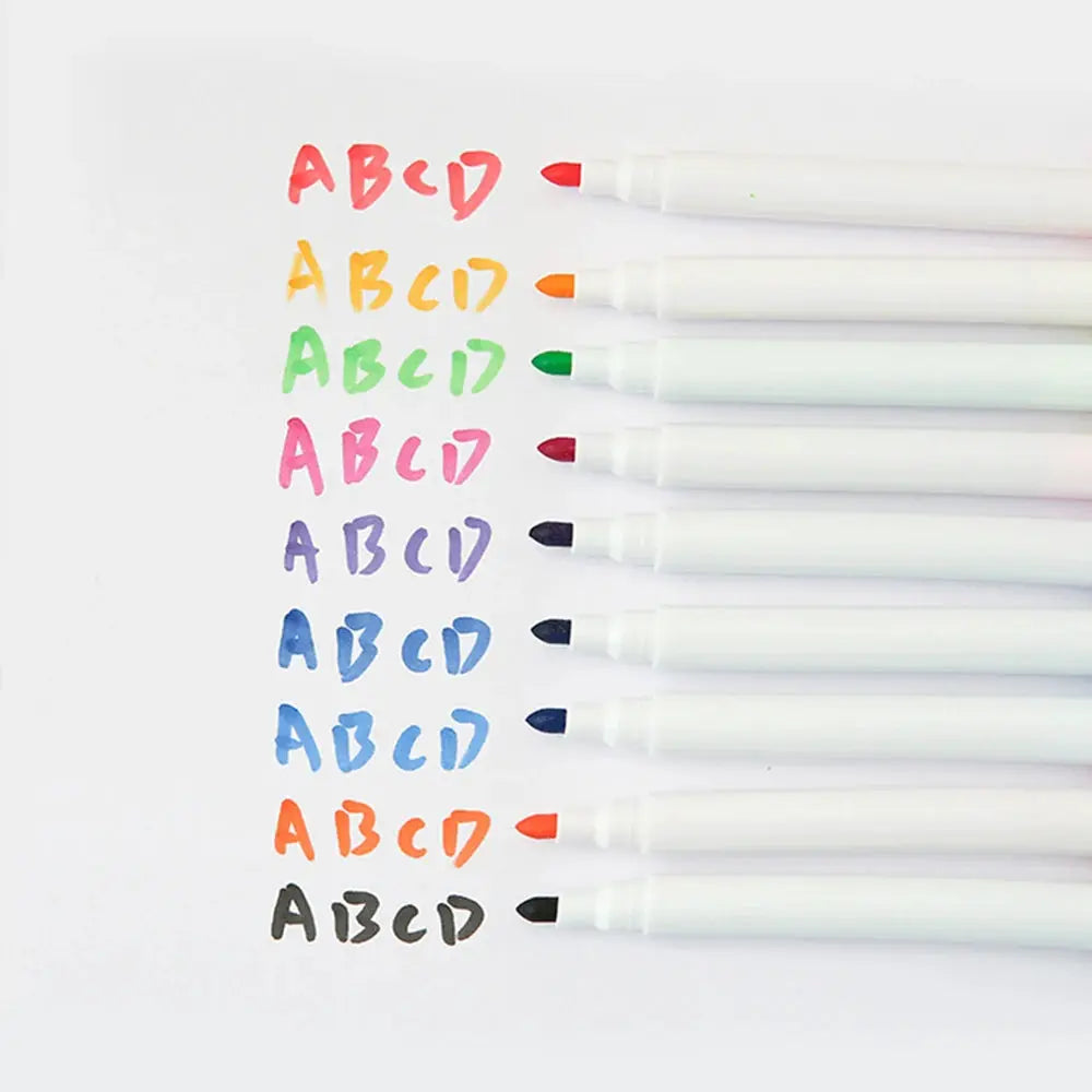 Simples Market 12-color whiteboard marker set with magnetic caps and brush tips