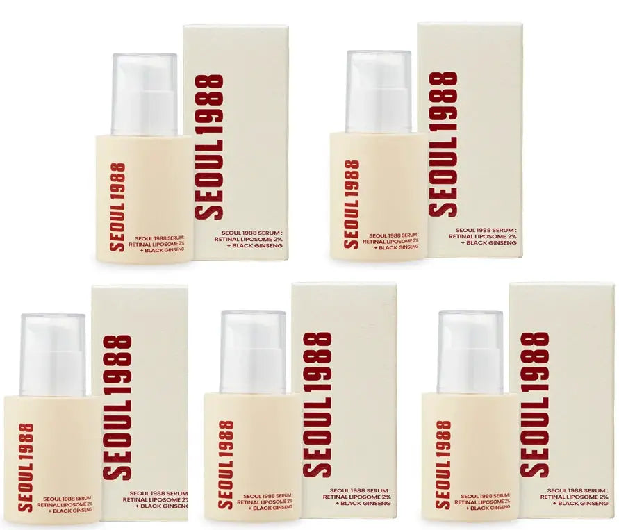Korean 1988 Retinol Face Care Serum With Black Ginseng Niacinamide Vitamin C Peptides For Firming Anti Aging