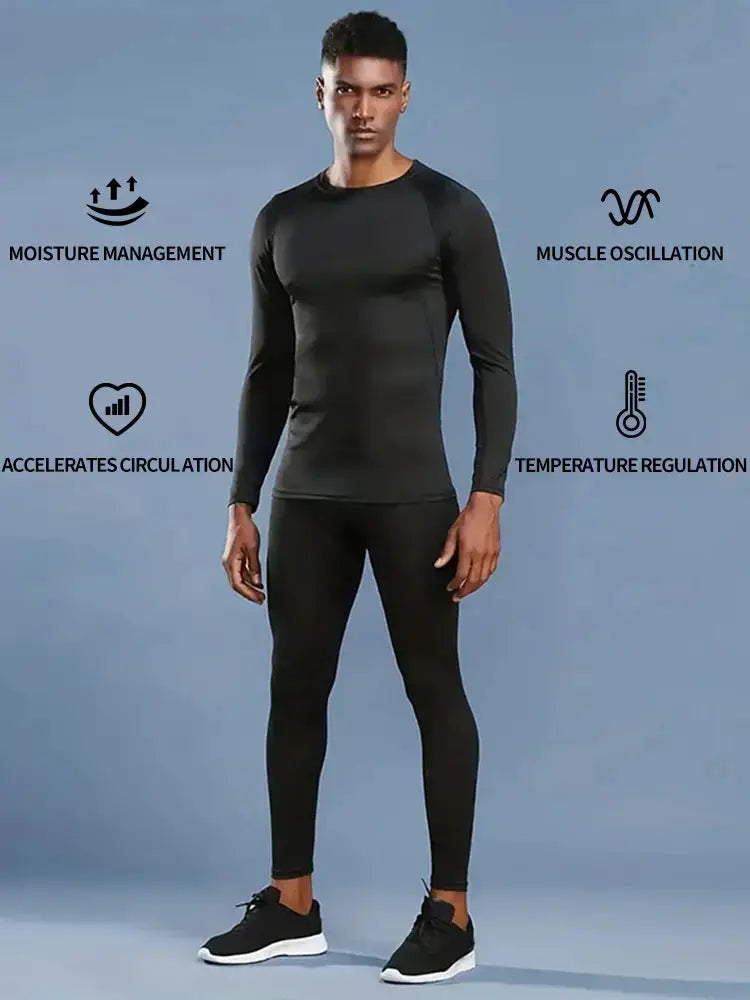 Men's compression rashguard shirt by Simples Market, black quick-dry gym top.