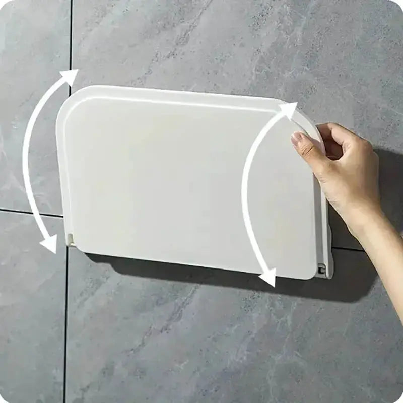 Foldable Wall Mounted Shelf No Drilling For Bathroom Kitchen Bedside Toilet Phone And WiFi Router Storage