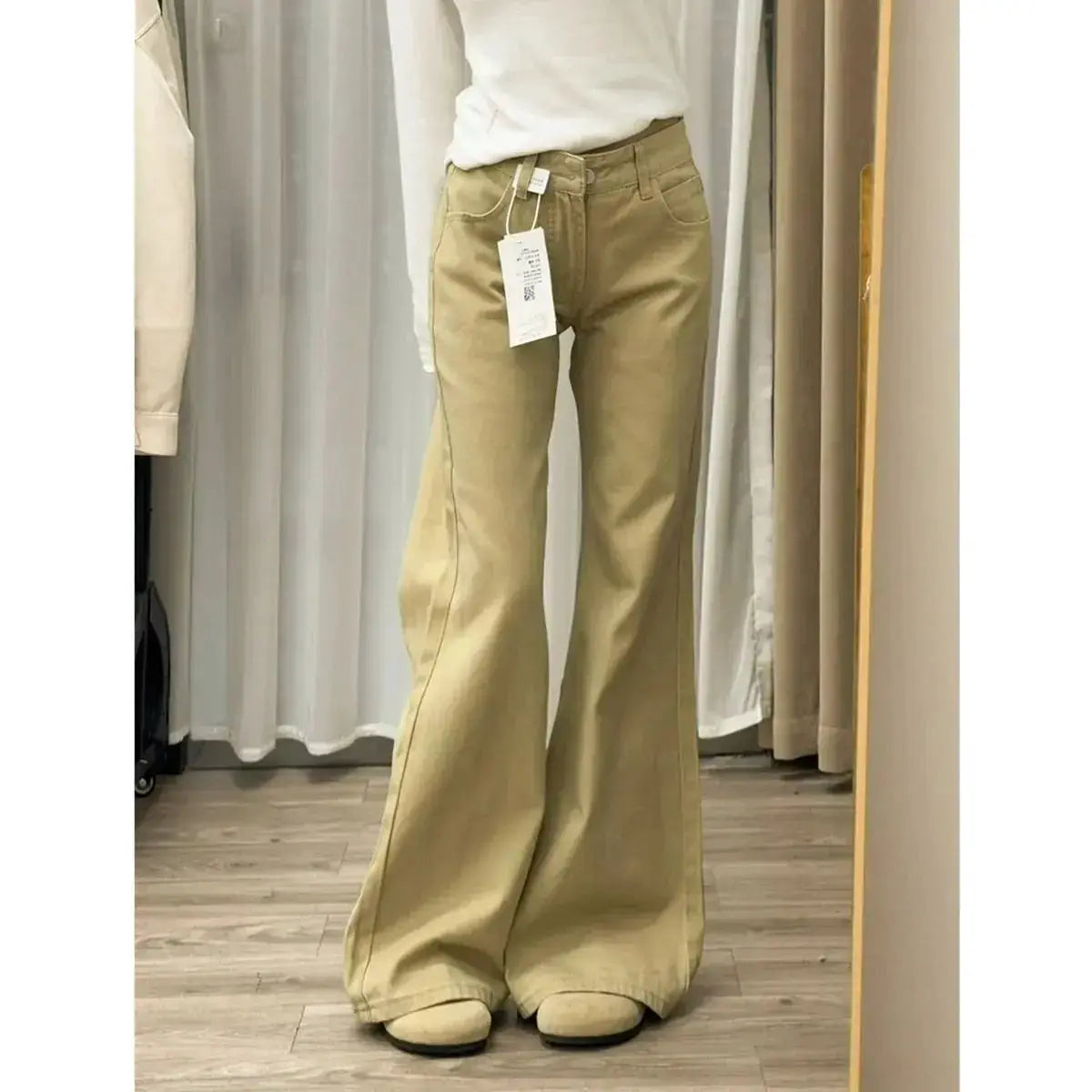 High Waist Flare Jeans Ladies Vintage Inspired Autumn Y2K Bell Bottoms