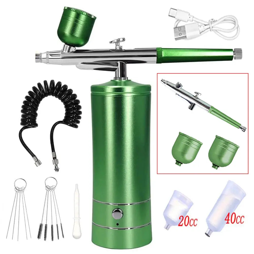Portable Airbrush Kit With High Performance Compressor For Nail Art Cake Decorating Craft