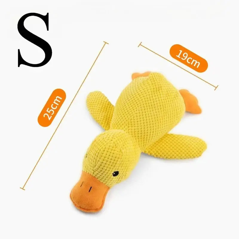Plush Sleeping Duck Dog Toy For Small And Large Dogs Bite Resistant Teeth Grinding Relief With Duck Sound Toy
