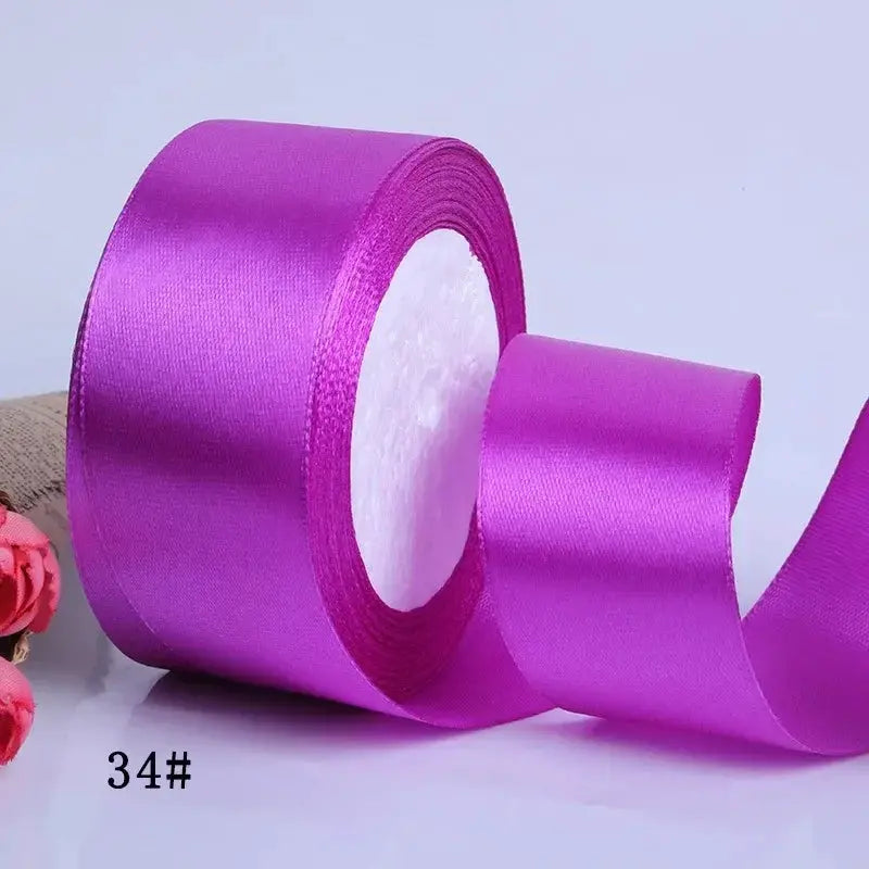 22 Meters Satin Ribbon Assorted Colors 6mm Wide 100 Percent Polyester Gift Wrap Craft Bow