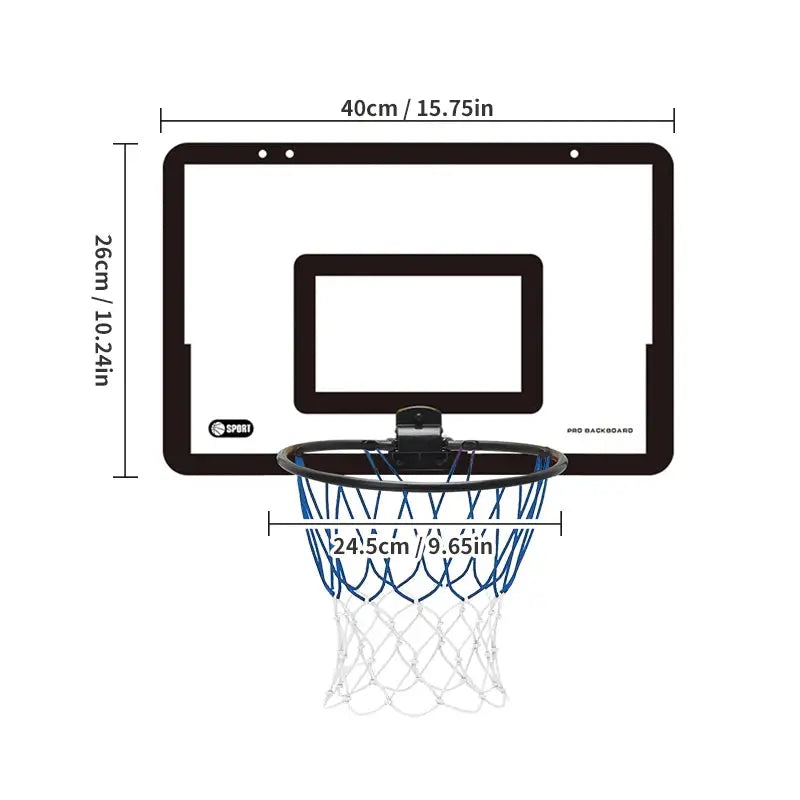 Children's Wall Mounted Silent Nonporous Foldable Basketball Stand For Indoor And Outdoor Use With Basketball