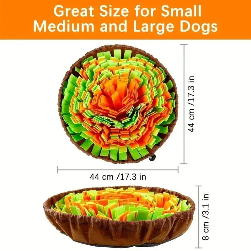Washable Felt Pet Sniffing Pad Foldable Dog Slow Feeding Mat Toy For Mental Stimulation And Training
