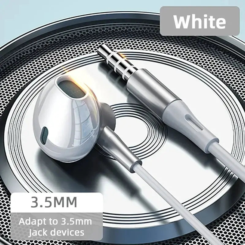SoundWave USB Type C Earbuds HiFi Bass Microphone And Volume Control For Galaxy S24 S23 S22 S21 And iPhone 15 Pro Max