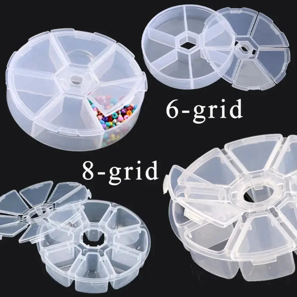 Transparent Plastic Jewelry Box With Adjustable Compartments For Beads Earring And Rectangle Storage Case