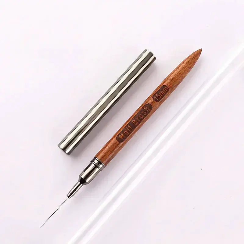 ProNail Craft Wood Handle UV Gel Nail Art Liner Brush for Precision Lines Stripes Flowers and Details