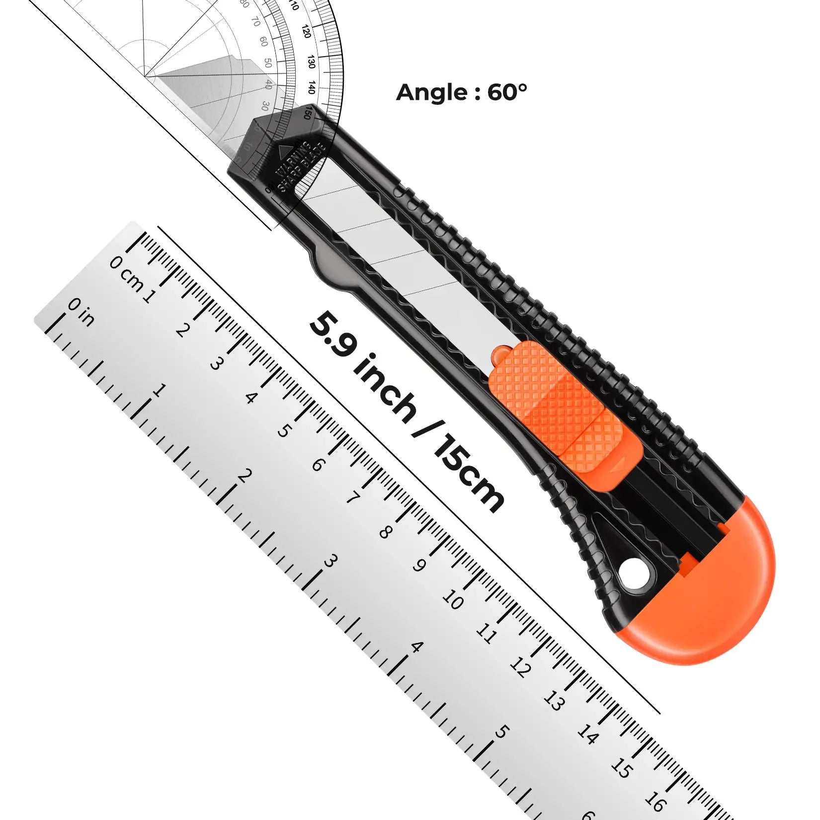 3 Pack Retractable Box Cutter Utility Knife Set With 18mm Wide Blades For Cartons Cardboard And Boxes