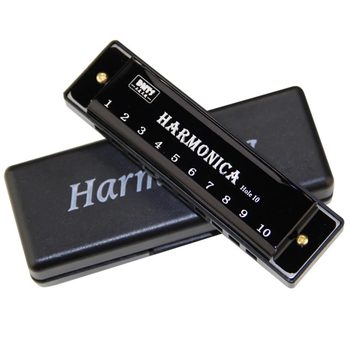 Key of C 10 Hole Diatonic Harmonica with Case for Beginners Kids Students Gift Bundle