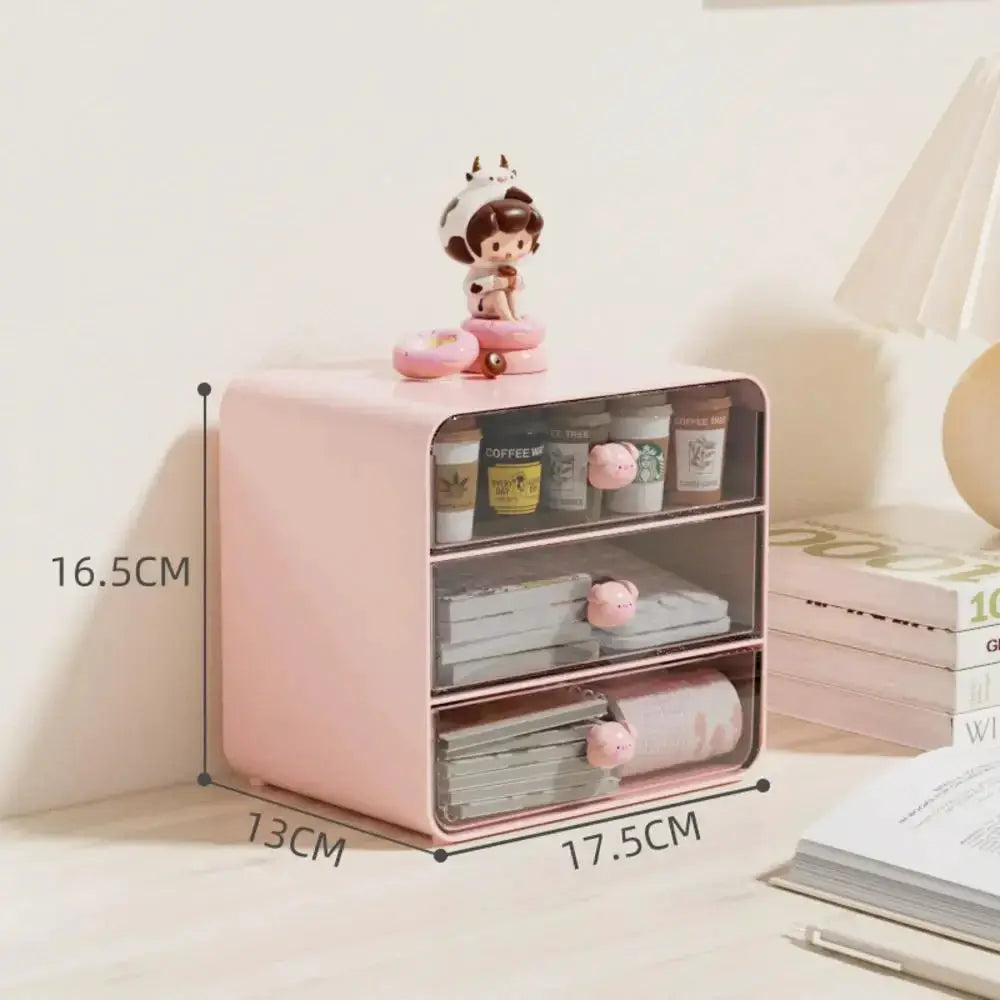 Clear Desktop Drawer Box Pen Holder Organizer For Hair Accessories Storage Cosmetics Stationery Home School Office